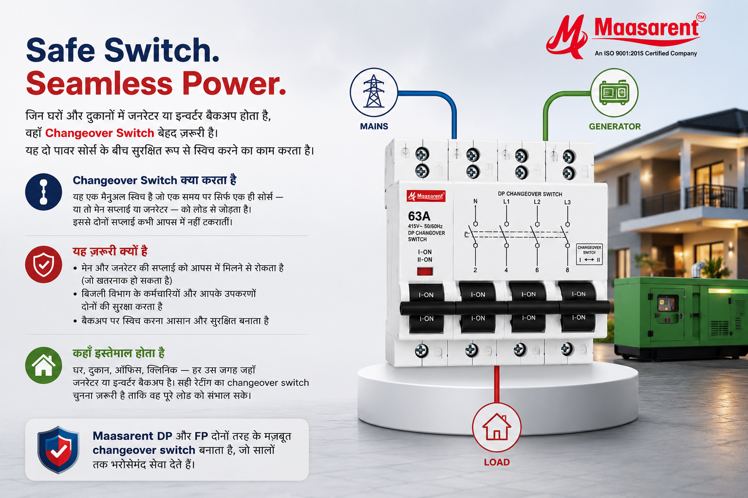 Changeover Switch क्या है और कहाँ इस्तेमाल होता है