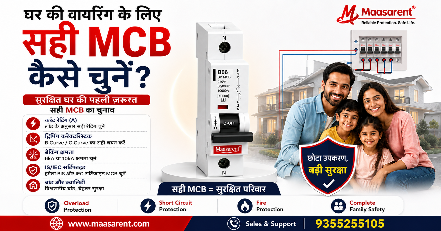 घर की वायरिंग के लिए सही MCB कैसे चुनें