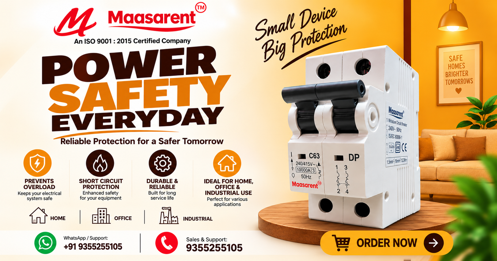 Maasarent Circuit Breaker – Reliable Power Safety & Protection