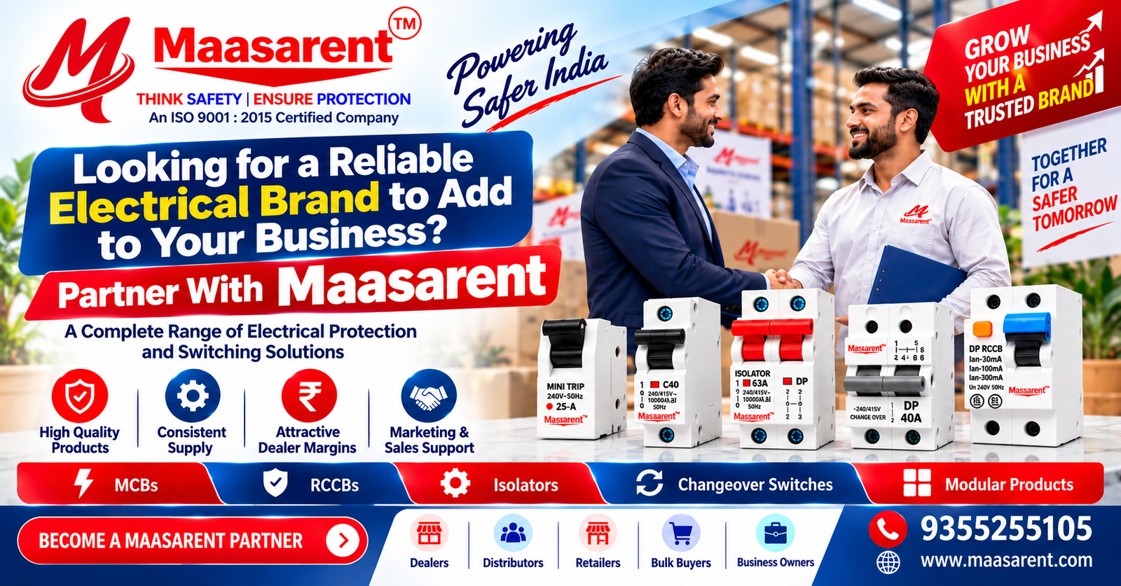 Grow Your Electrical Business With Maasarent – Become a Dealer & Distributor Partner