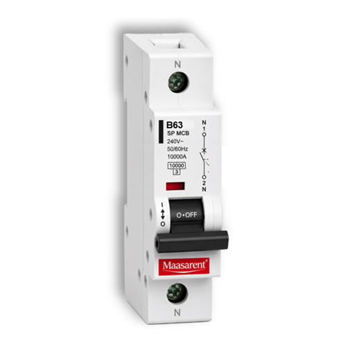 Maasarent 63A Single Pole B-Curve MCB | High-Performance Electrical Protection