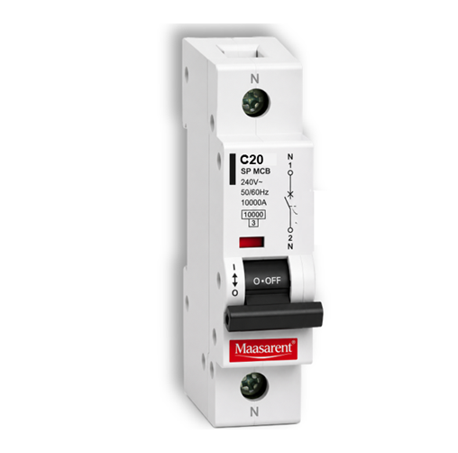 Maasarent 20A Single Pole C-Curve MCB | High-Performance Electrical Protection