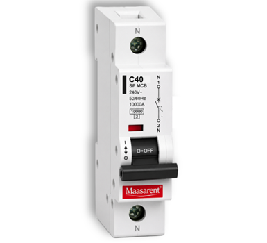 Maasarent 40A Single Pole C-Curve MCB | High-Performance Electrical Protection