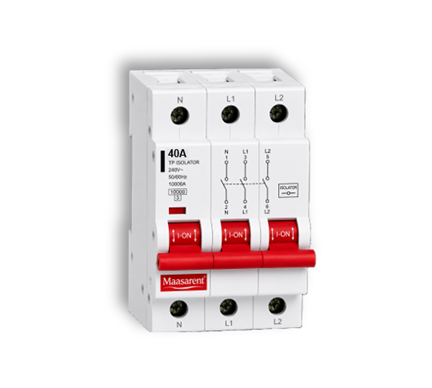 Maasarent Isolator 40A Triple Pole | Heavy-Duty Electrical Disconnector for Safe Maintenance