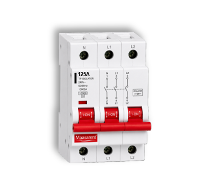 Maasarent Isolator 125A Triple Pole | Heavy-Duty Electrical Disconnector for Safe Maintenance