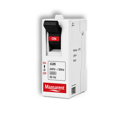 Maasarent Mini MCB Single Pole 25A | High-Performance Circuit Protection