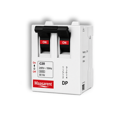 Maasarent Mini MCB Double Pole 20A | High-Performance Circuit Protection