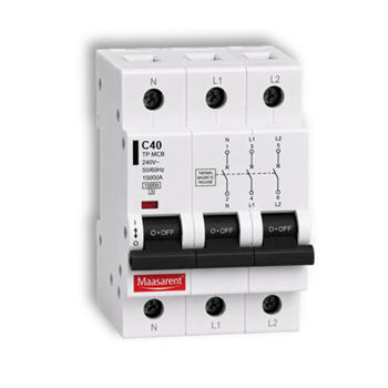 Maasarent 40A Triple Pole C-Curve MCB | High-Performance Electrical Protection