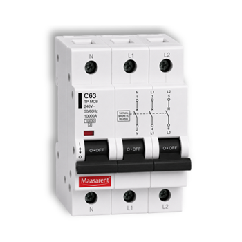 Maasarent 63A Triple Pole C-Curve MCB | High-Performance Electrical Protection
